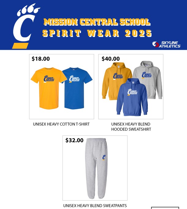 École Mission Central Spirit Wear!